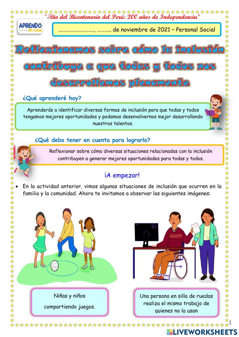 Reflexionamos sobre cómo la inclusión contribuye a que todas y todos nos desarrollemos plenamente.