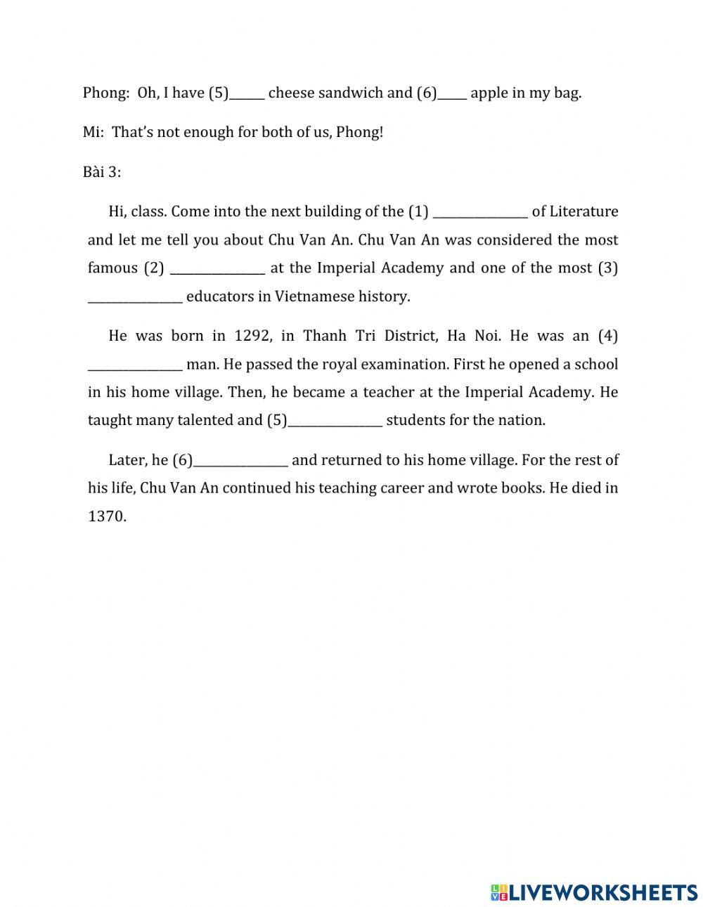 English for The Phuong