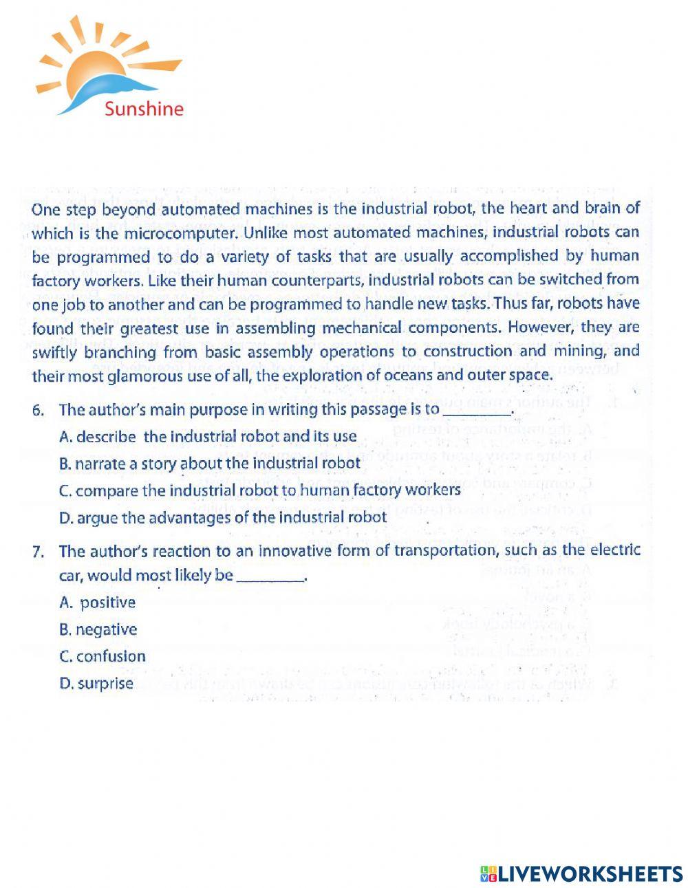 THPT Trắc nghiệm khách quan - additional reading skills