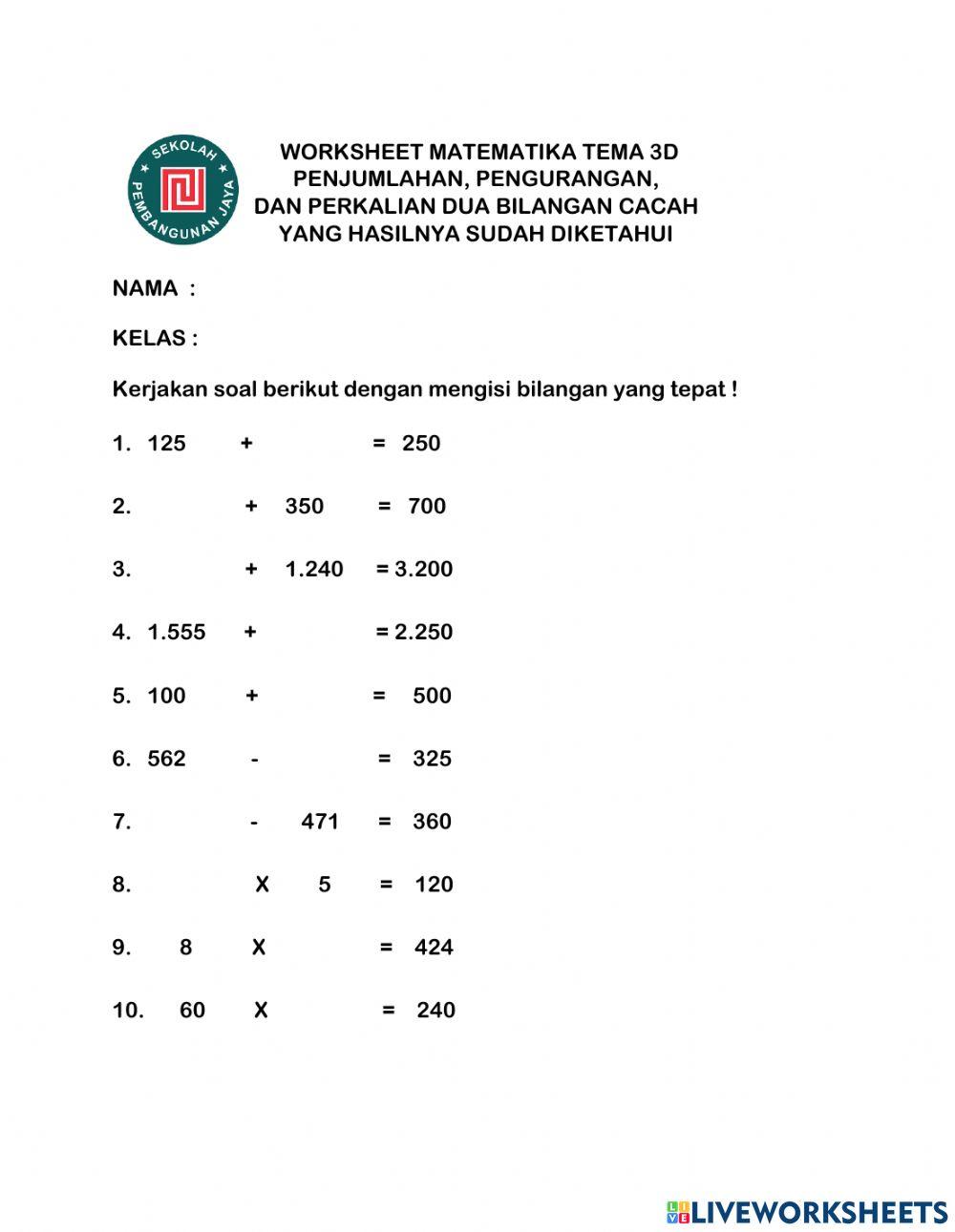 My Students 1677087 Dewi Puspaningrum Liveworksheets My Students 1677087 Dewi Puspaningrum Liveworksheets