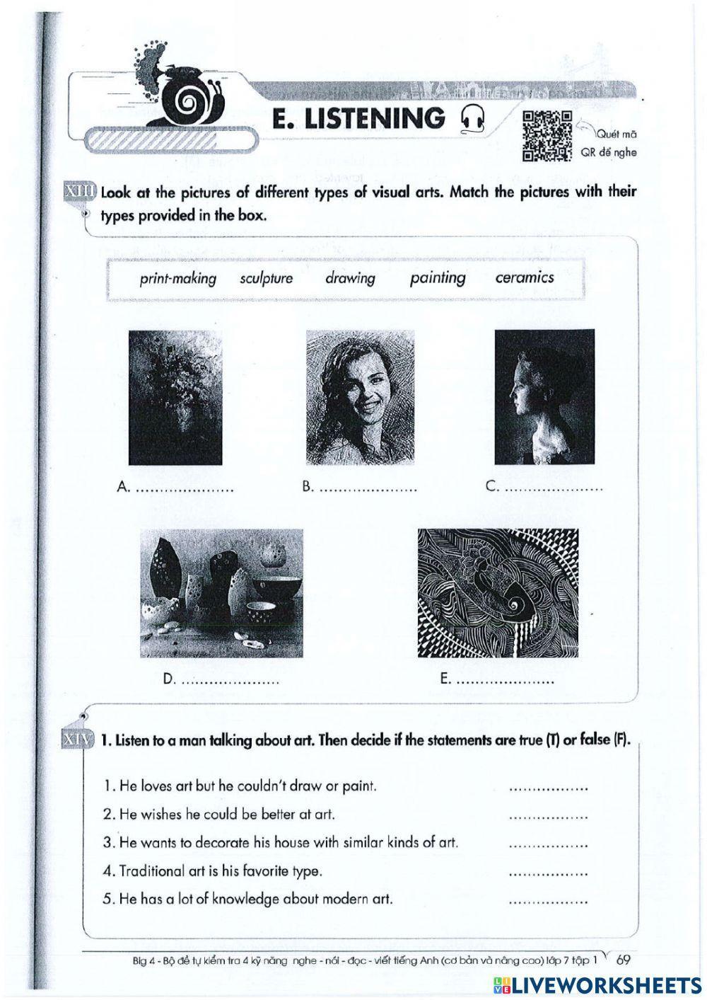 Practice Listening Unit 4: Music and Arts