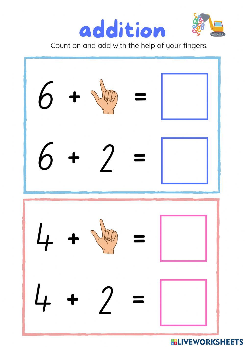 Addition (7) worksheet | Live Worksheets