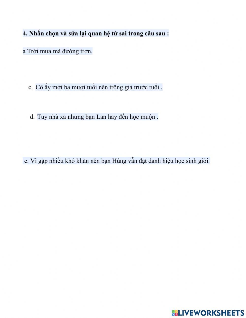 Quan hệ từ số 2