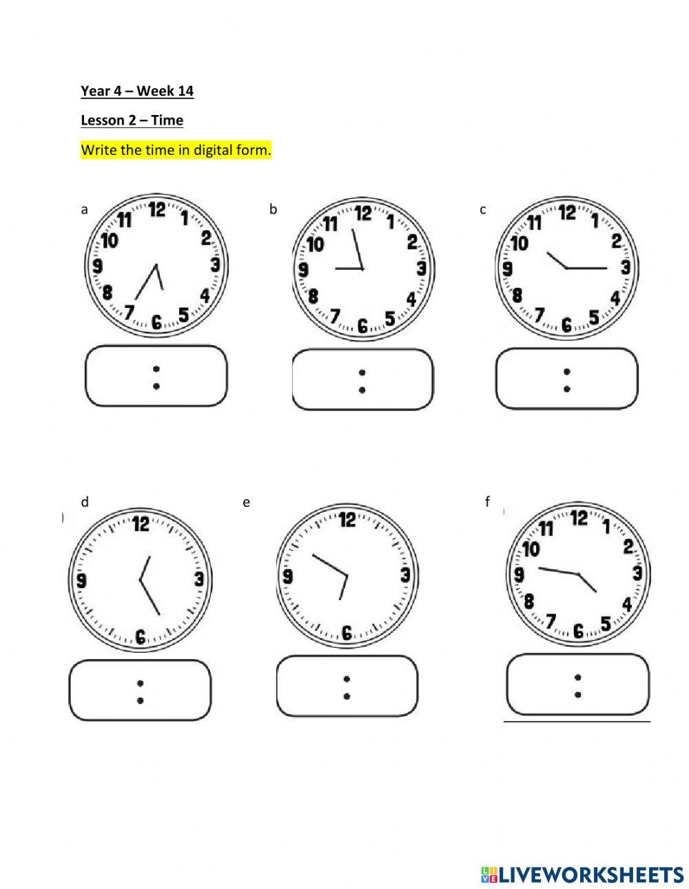 Maths Week 14 Lesson 2