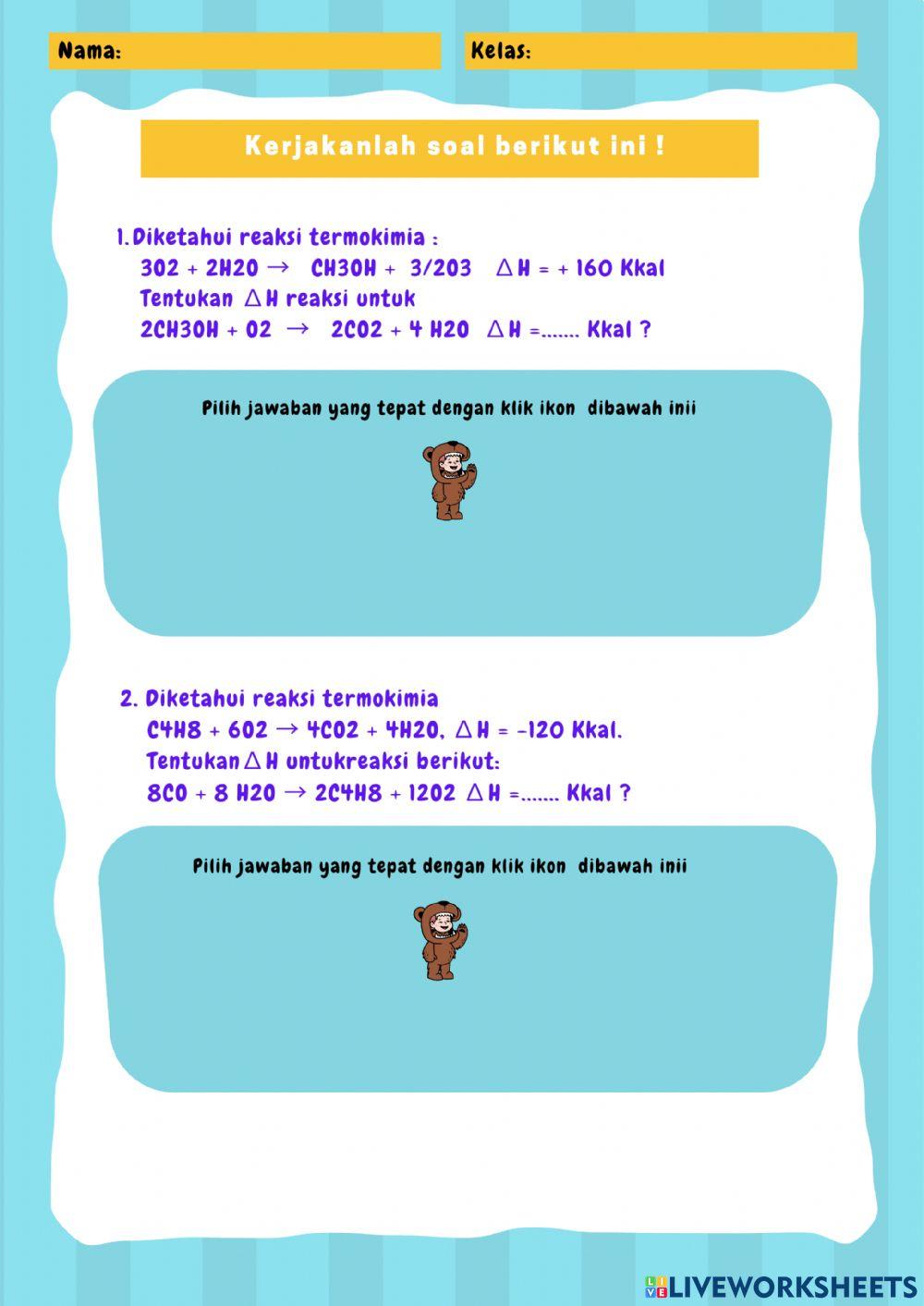 Persamaan termokimia
