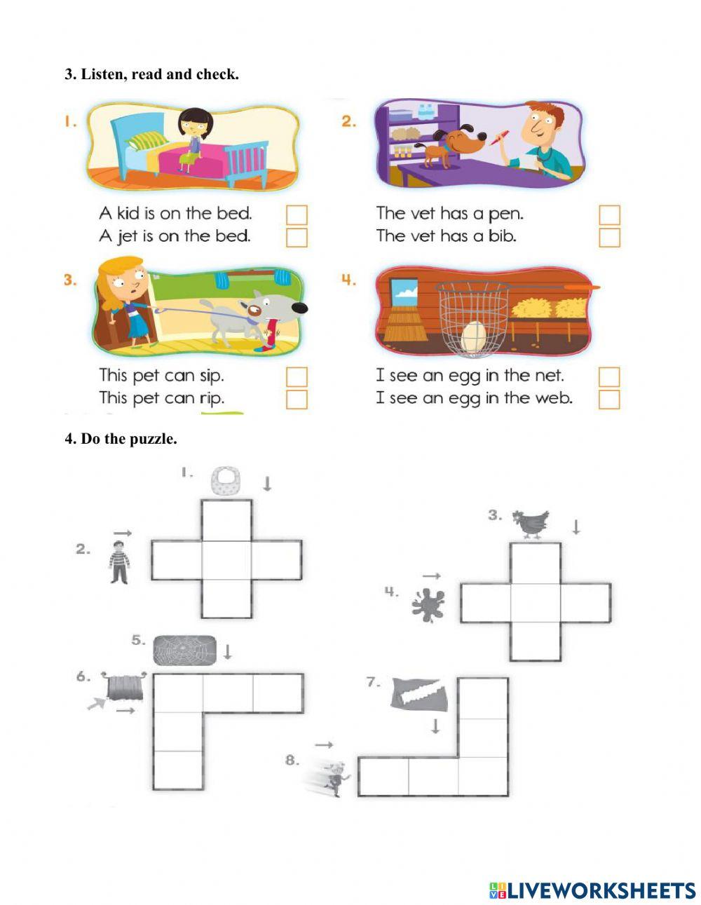 Ox 2 Review short e and short i