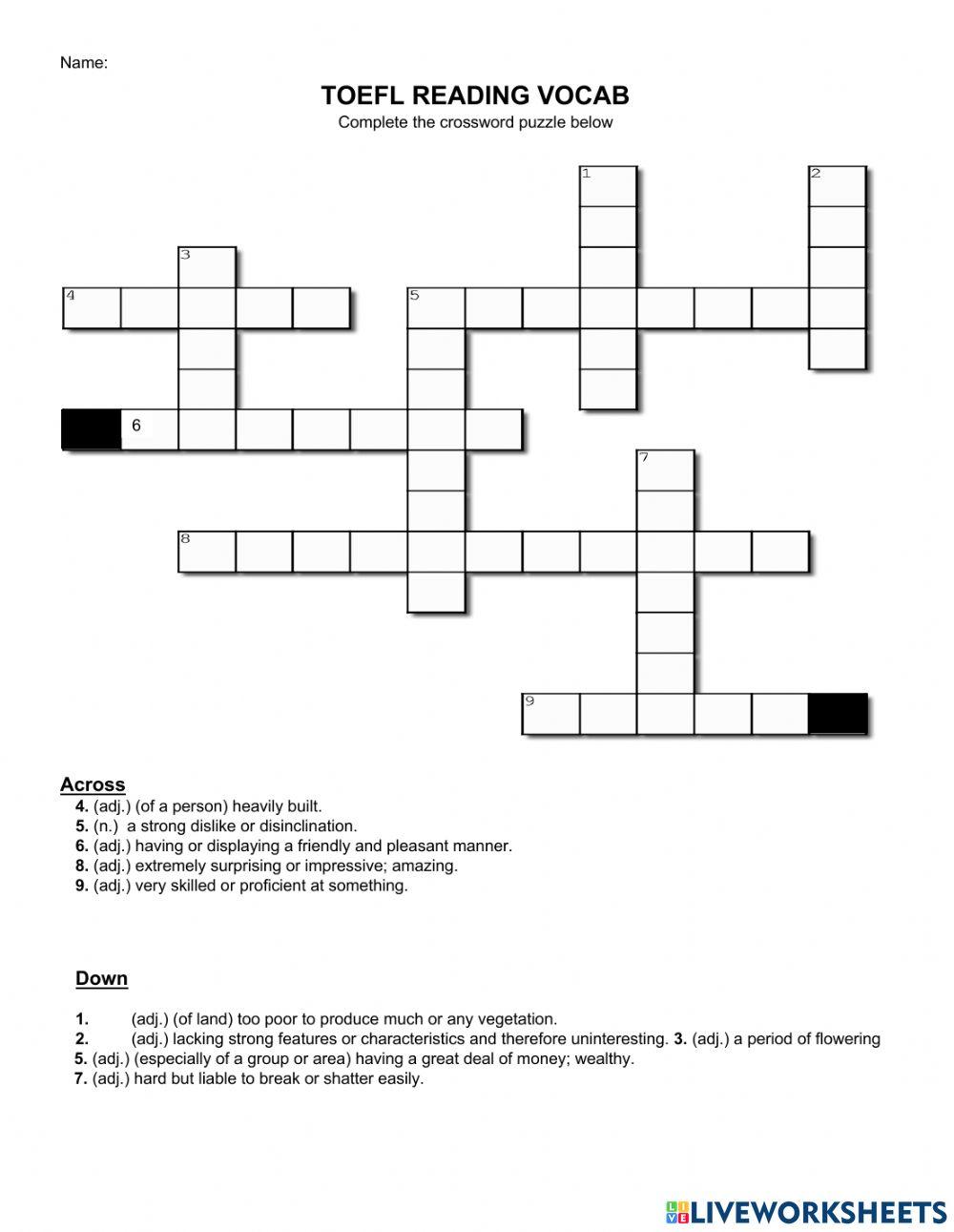 Toefl reading vocabs