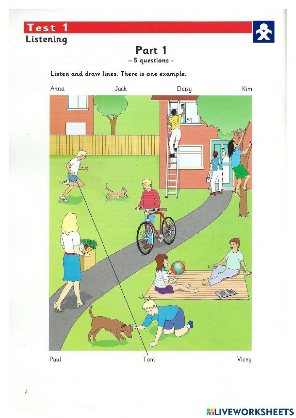 4A - LISTENING - TEST 1 PART 1