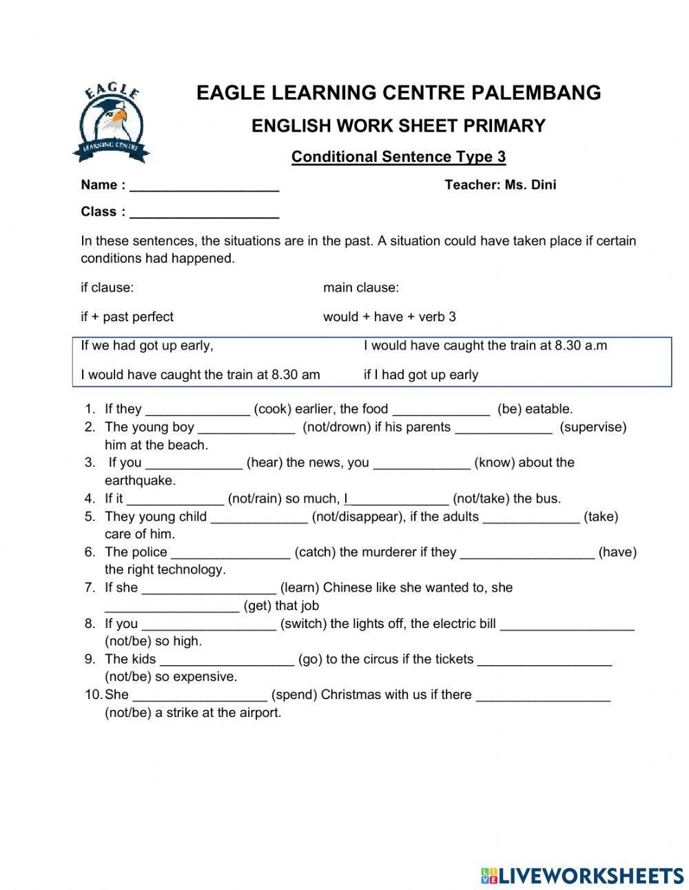 Conditional sentence type 3