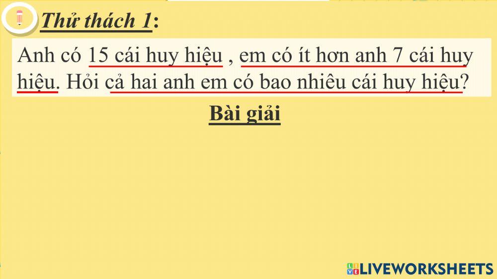 Giải bài toán bằng hai phép tính - 26.11 Giải bài toán bằng hai phép tính - 26.11