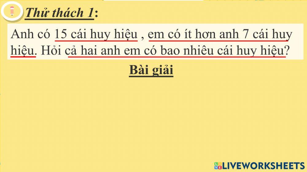 Giải bài toán bằng hai phép tính - 26.11