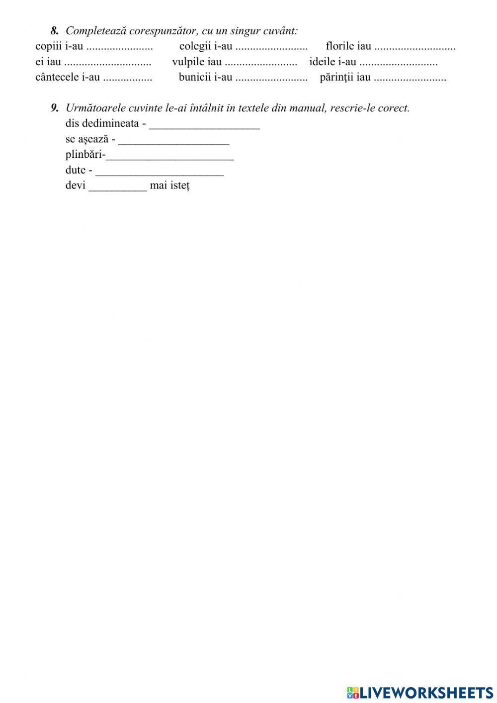 Evaluare ,,Magia cartilor”