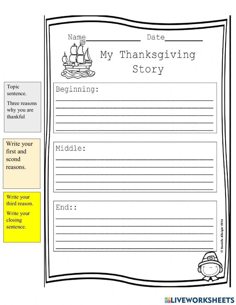 My Thanksgiving story - Creative Writing