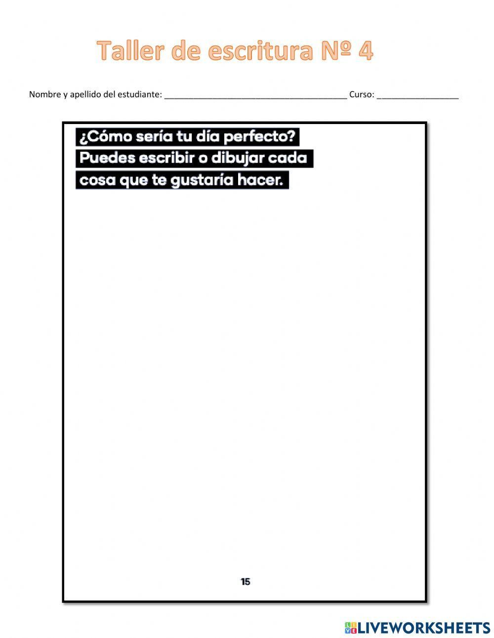 Taller de escritura Nº 4