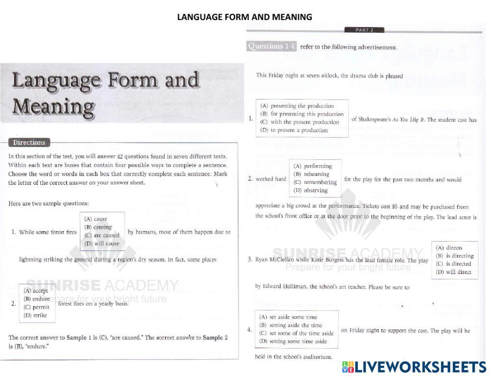 TOEFL Mock test Grammar