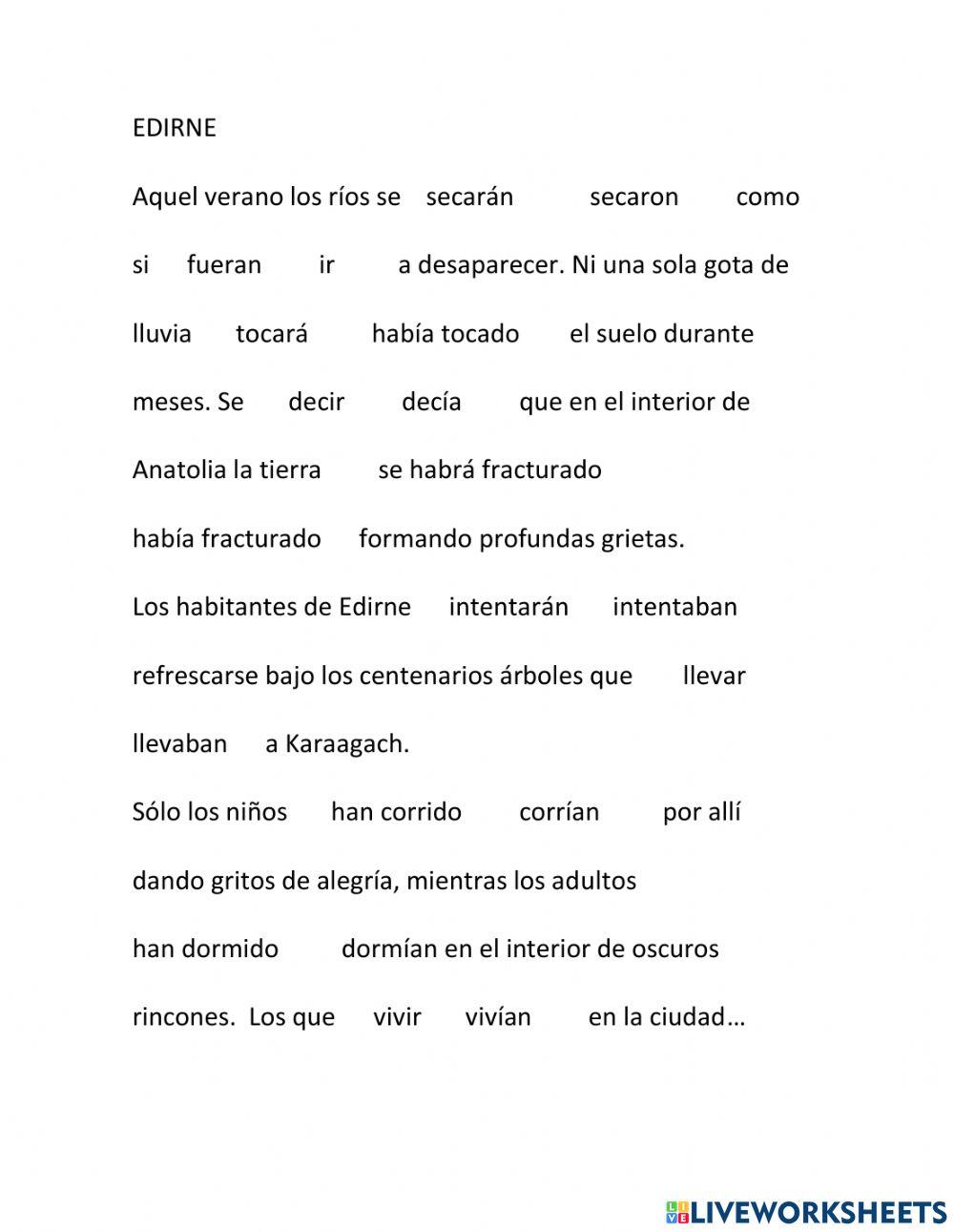 ¿que forma verbal debo poner?