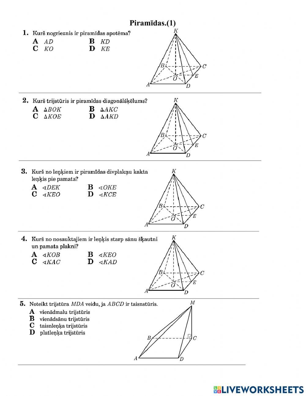 Tests Piramīdas(1)