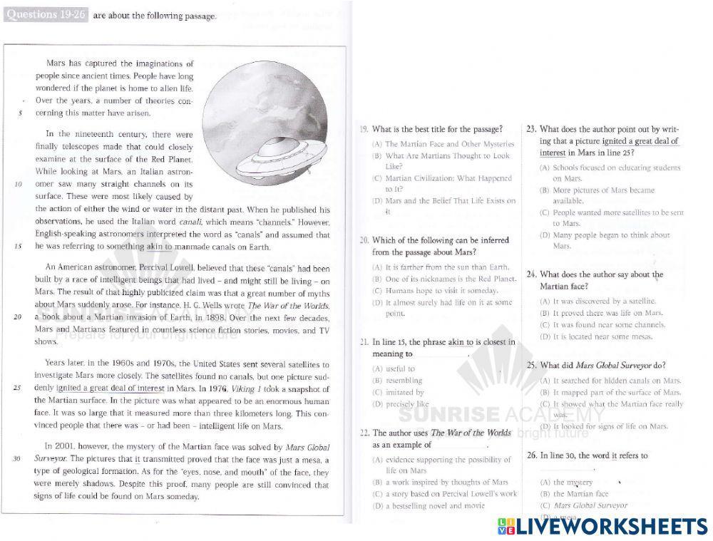 TOEFL Junior Mock test 02 Reading