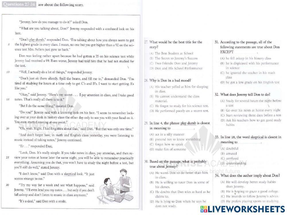 TOEFL Junior Mock test 02 Reading