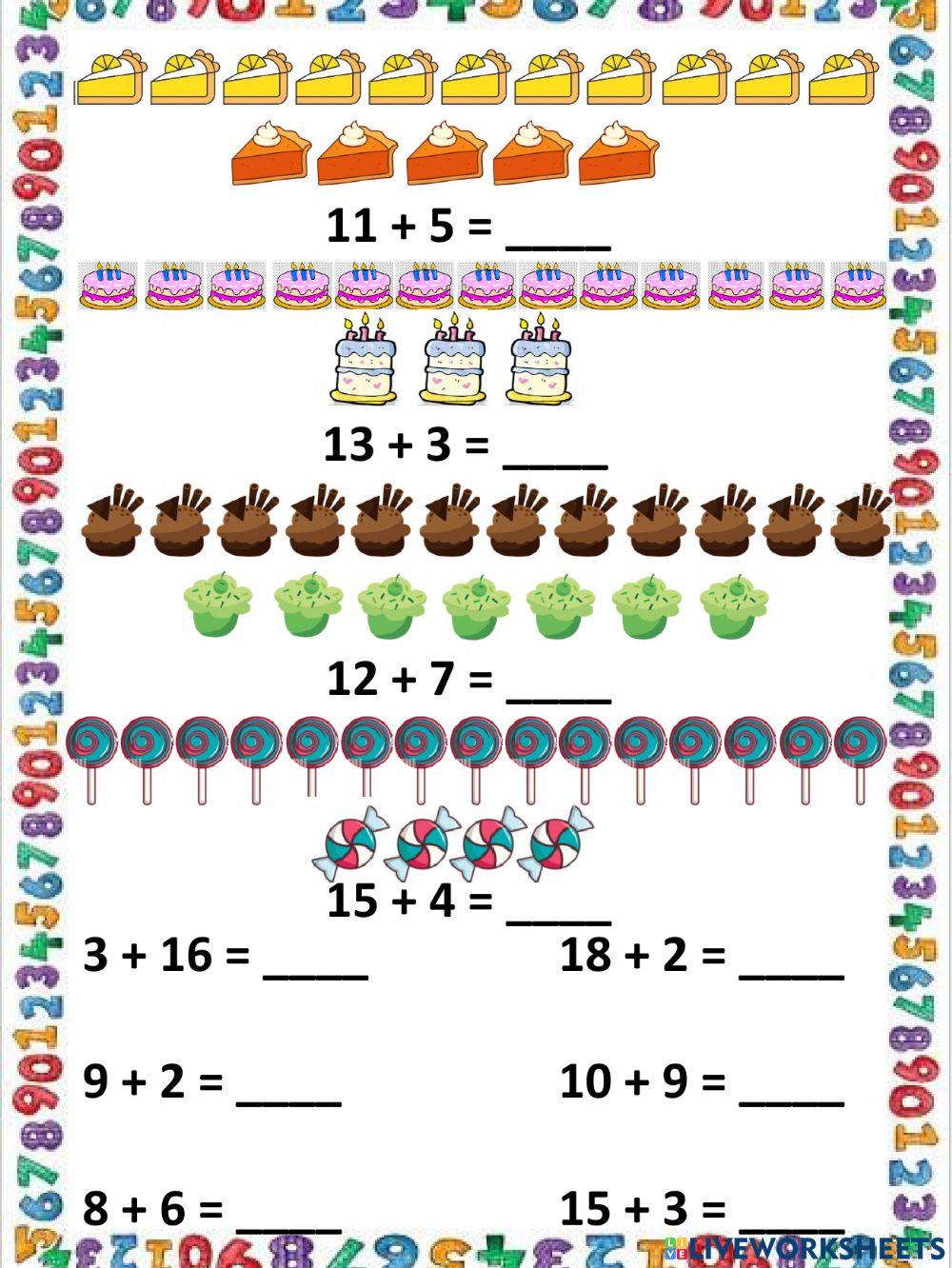Adición y sustracción hasta 20
