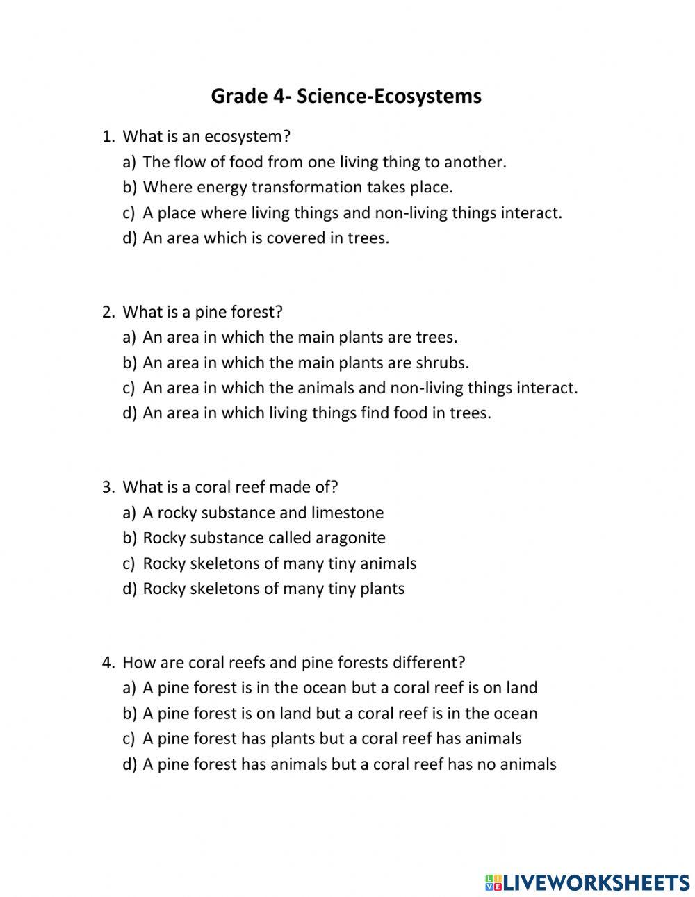 Ecosystems in The Bahamas- Pine Forest and Coral Reefs