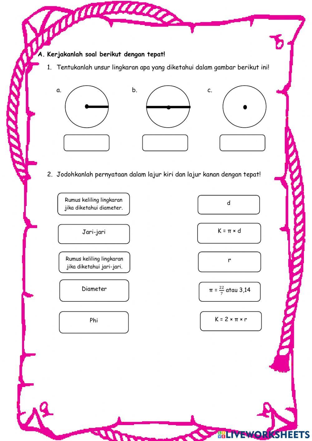 Keliling dan Diameter Lingkaran