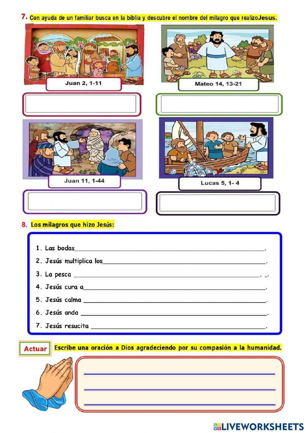 Los milagros de jesús