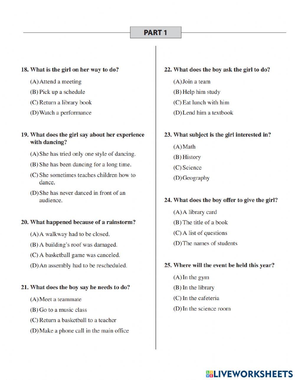 Grade 5 TOEFL Listening Practice 2