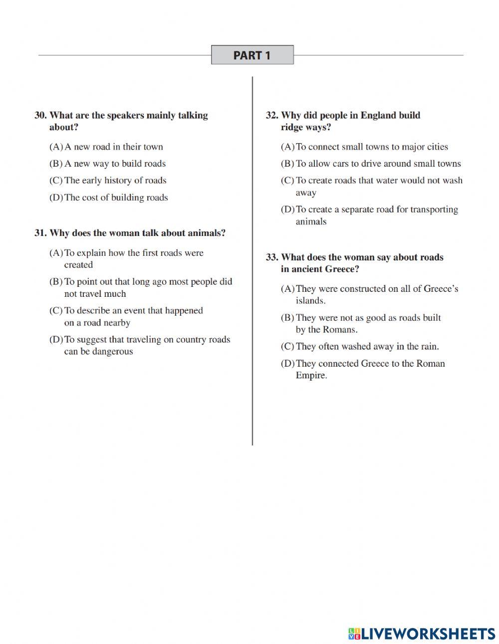 TOEFL Listening Practice 3