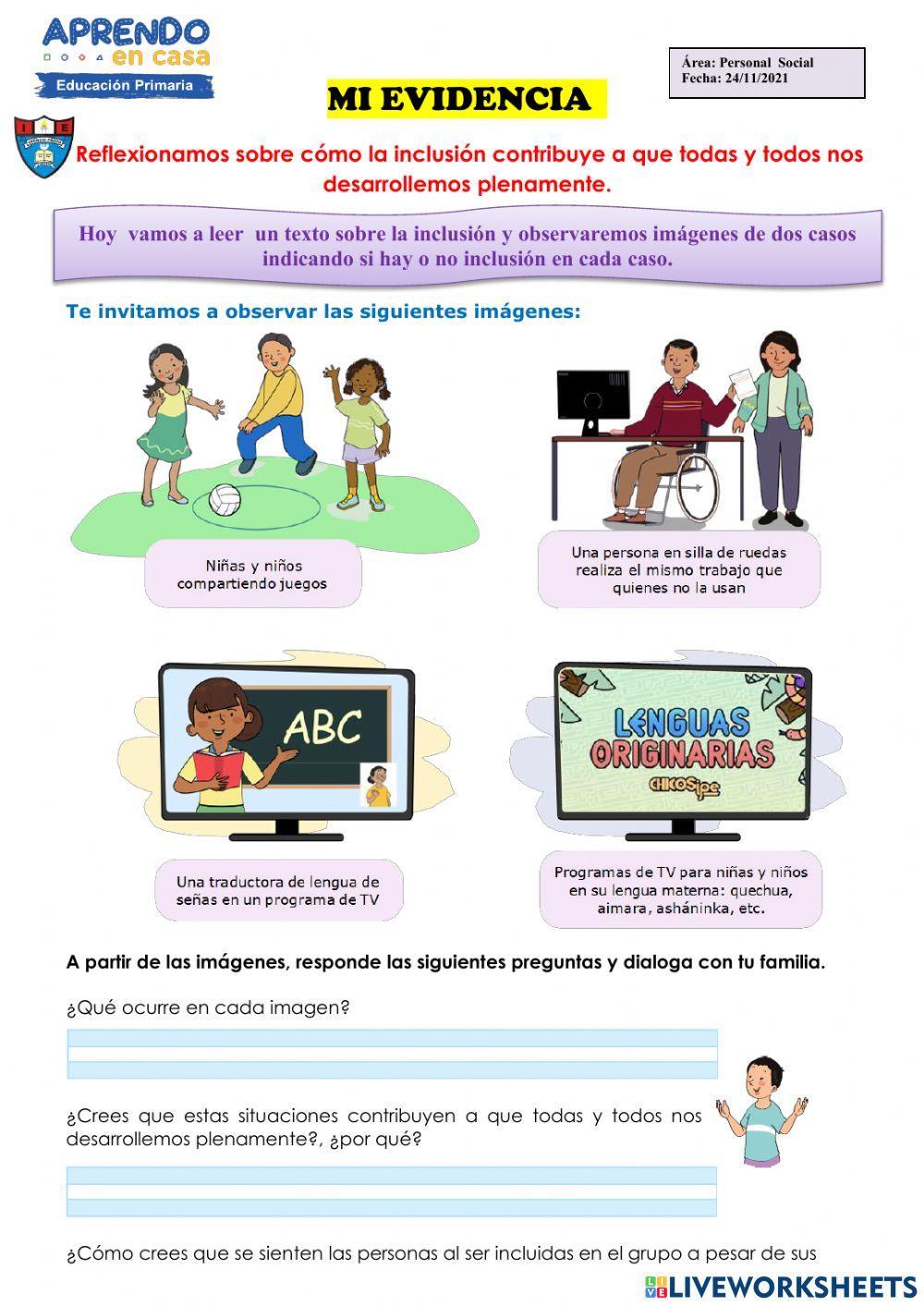 Reflexionamos sobre cómo la inclusión contribuye a que todas y todos nos desarrollemos plenamente