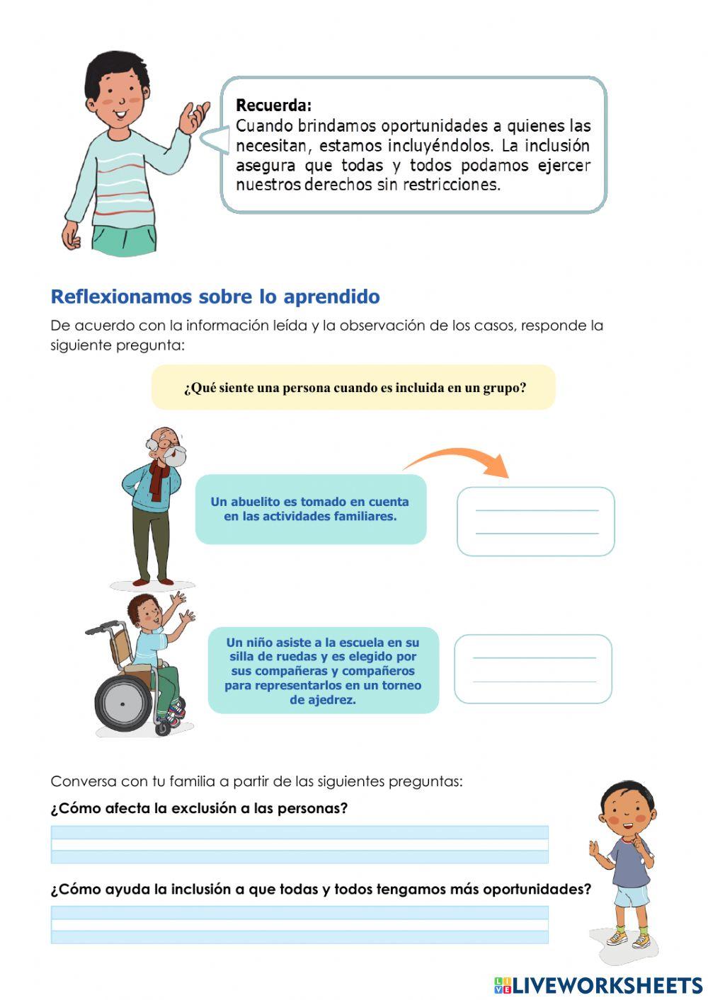 Reflexionamos sobre cómo la inclusión contribuye a que todas y todos nos desarrollemos plenamente