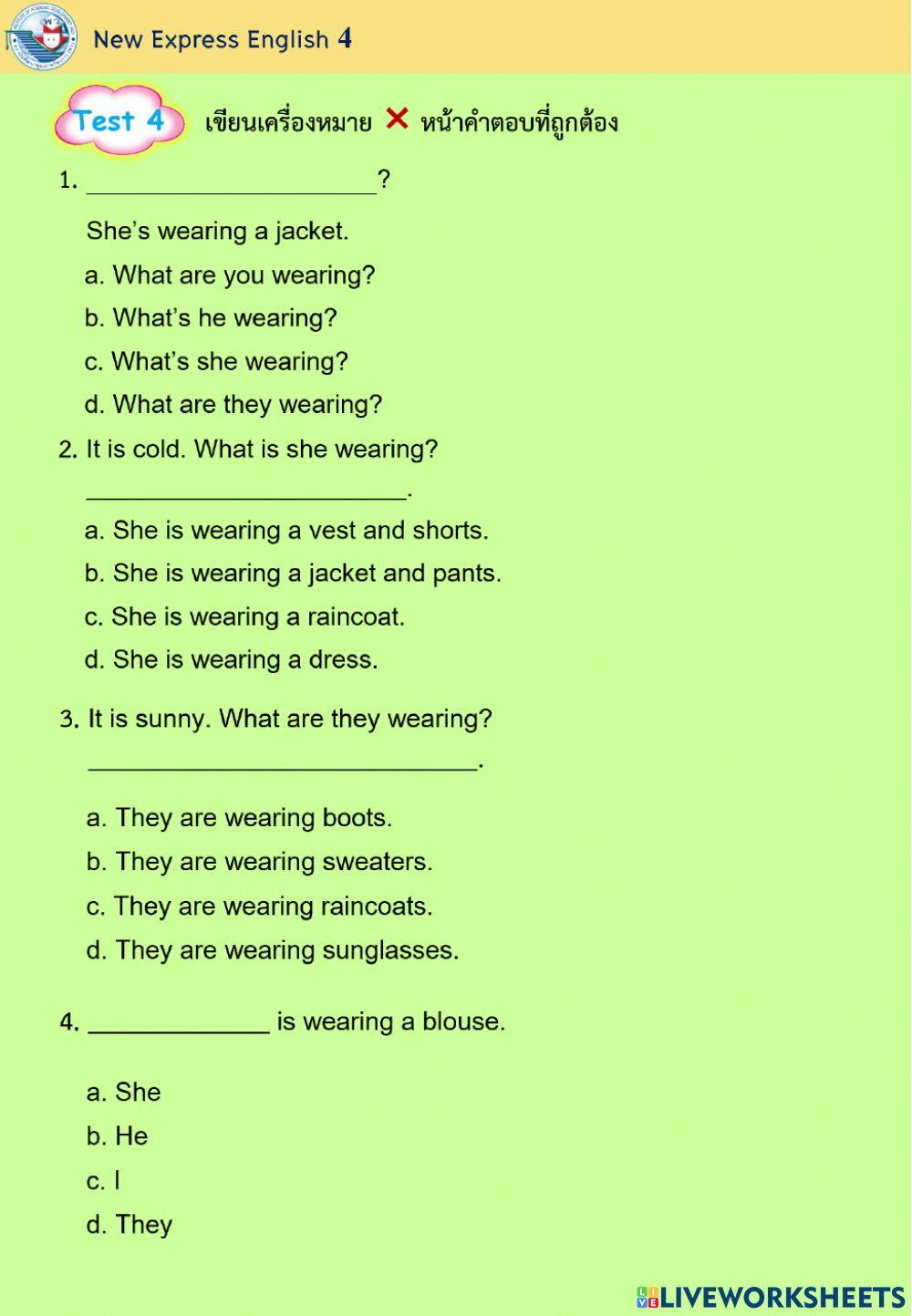 Test Unit 4 (Grade4)