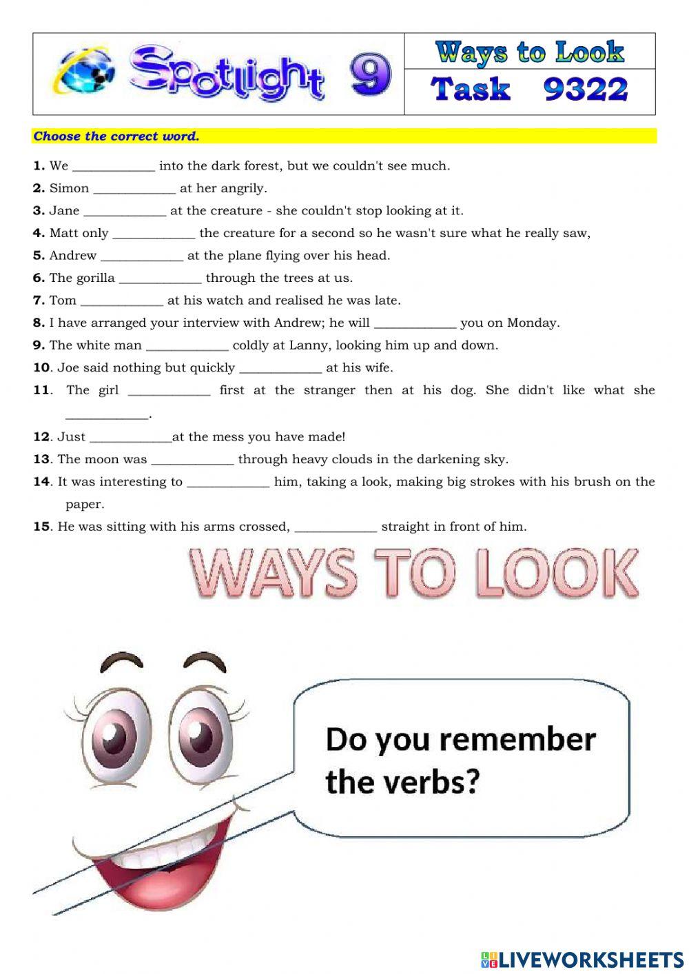 Spotlight 9 Task 9322