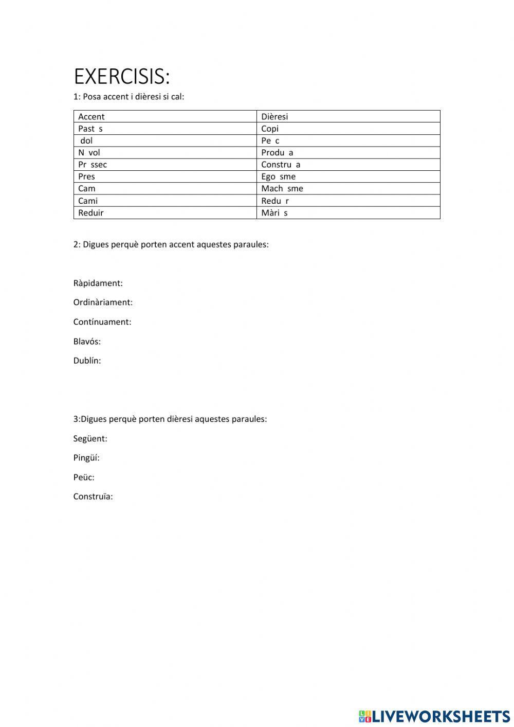 Accentuació i dièresi