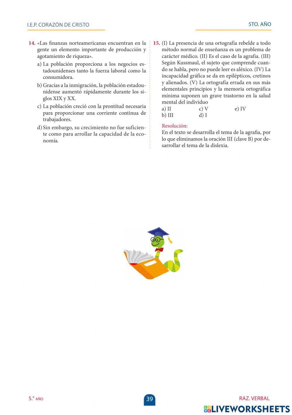 Eliminación de oraciones