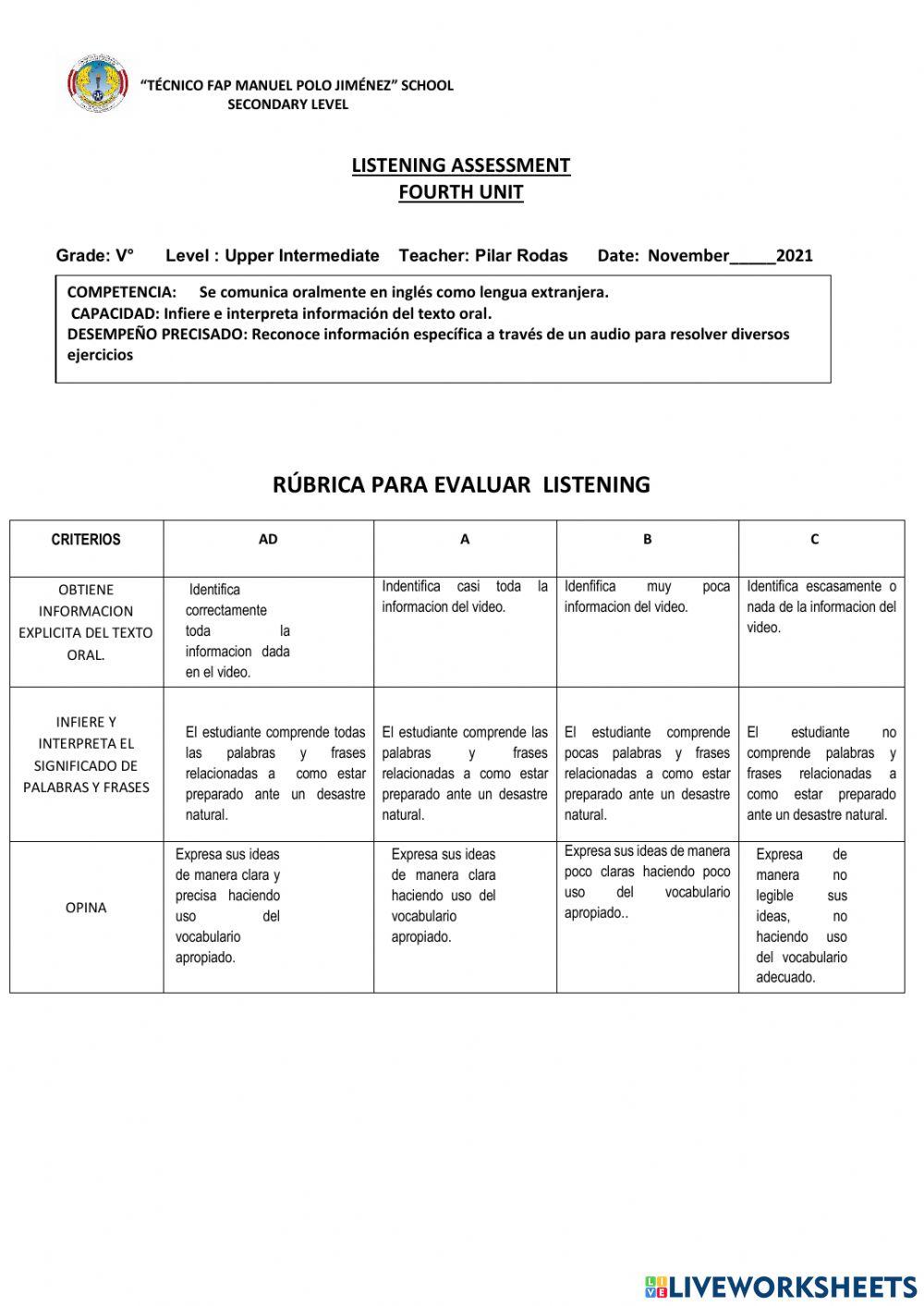 Listening natural disasters