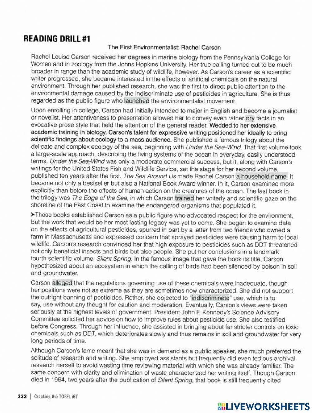 Reading drill 1 and 2