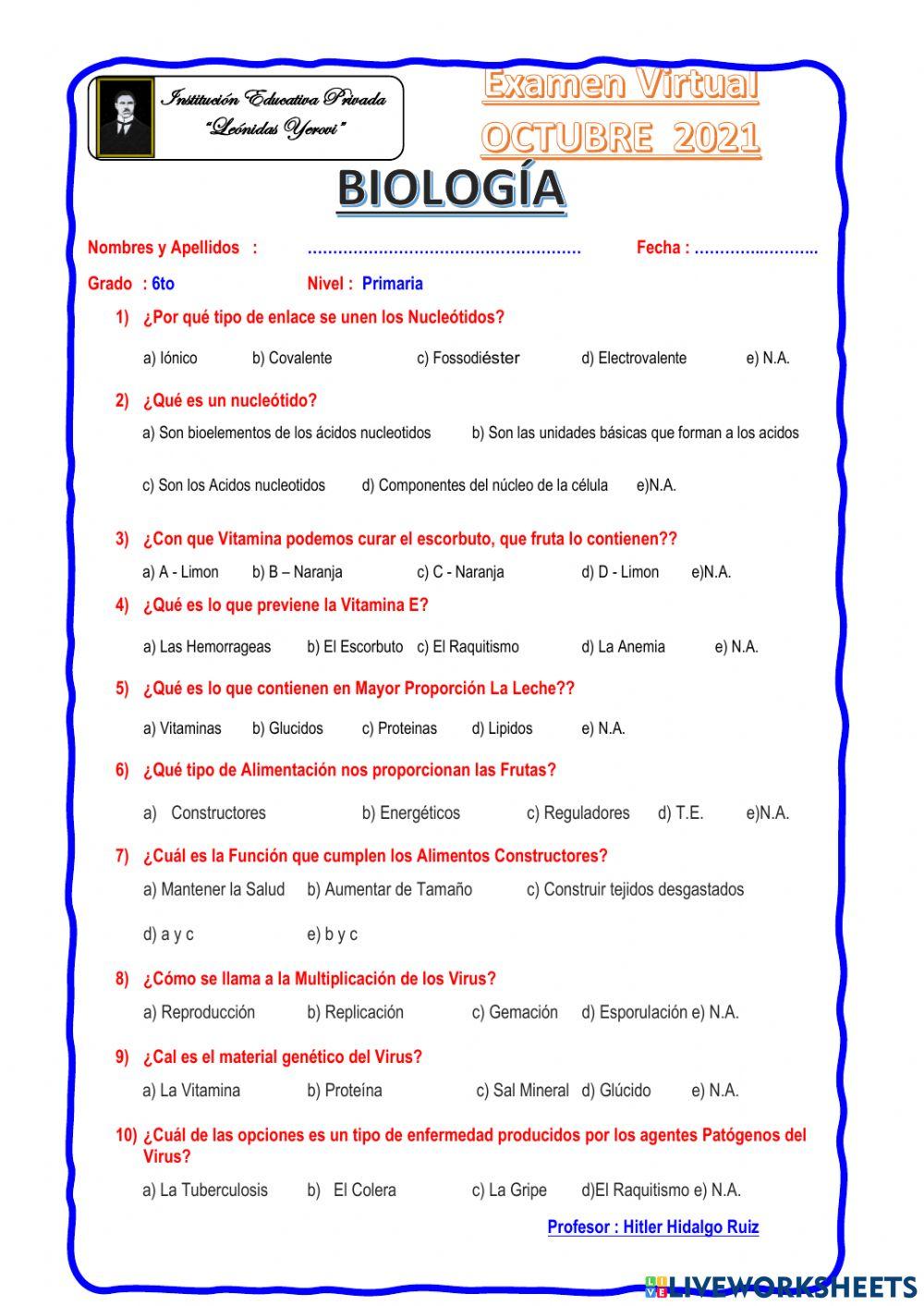 Biologia 6to Primaria