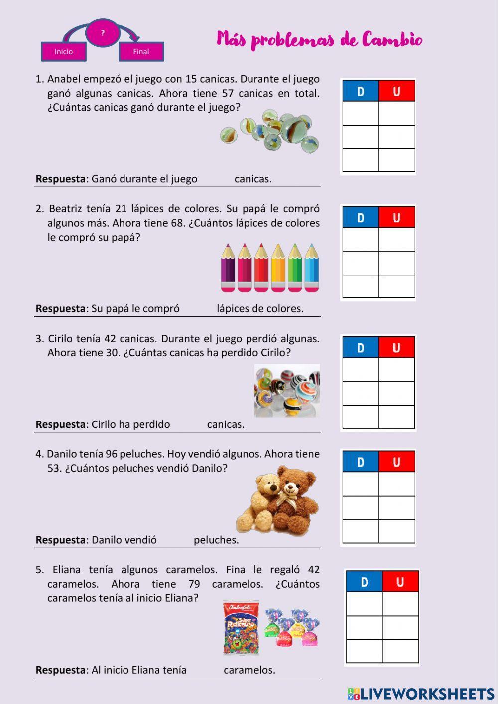 Más problemas de cambio