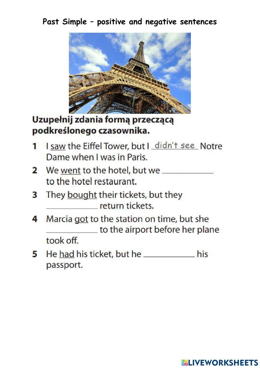 Past Simple negative