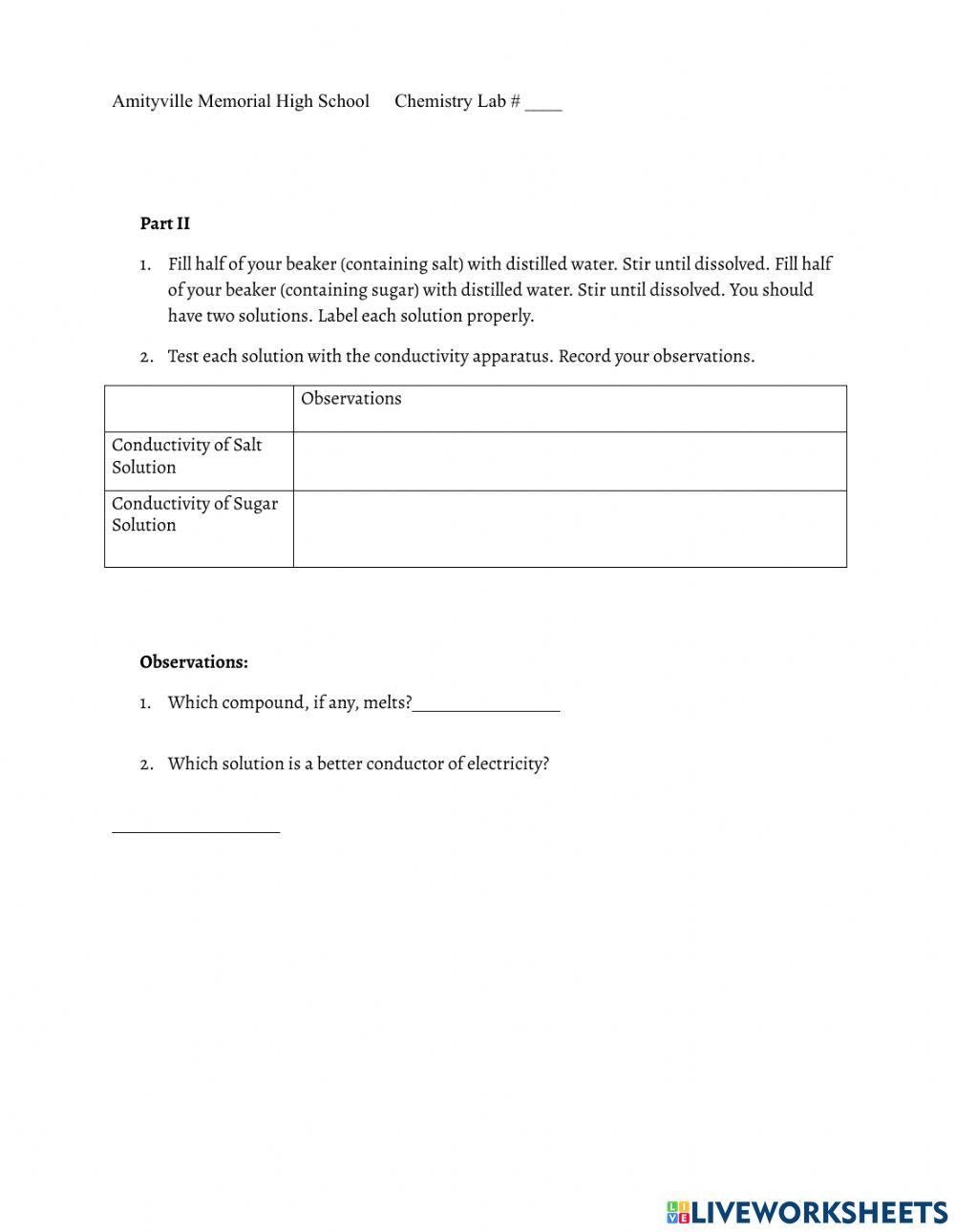 Ionic and Molecular Properties