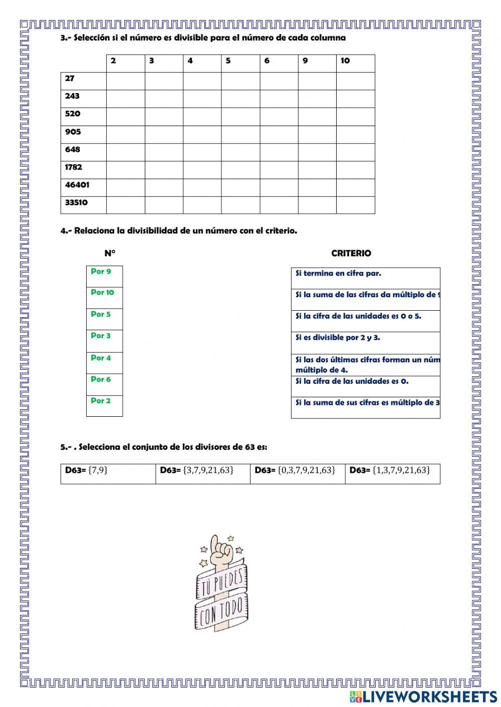 Números primos y compuestos