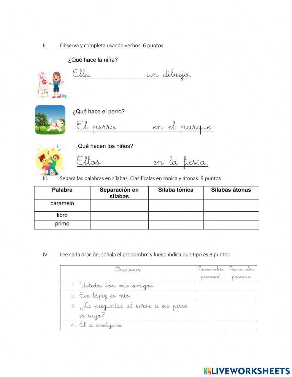 Prueba de conocimientos