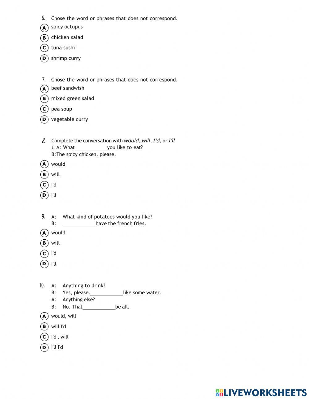 QUIZ UNIT 3& 4 Purple bk