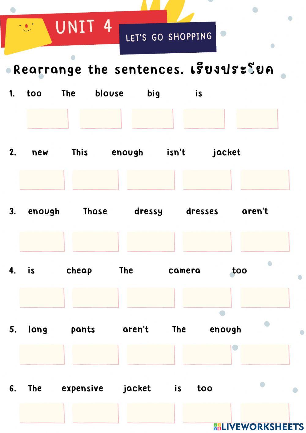 Unit  4 Let's go shoppoing