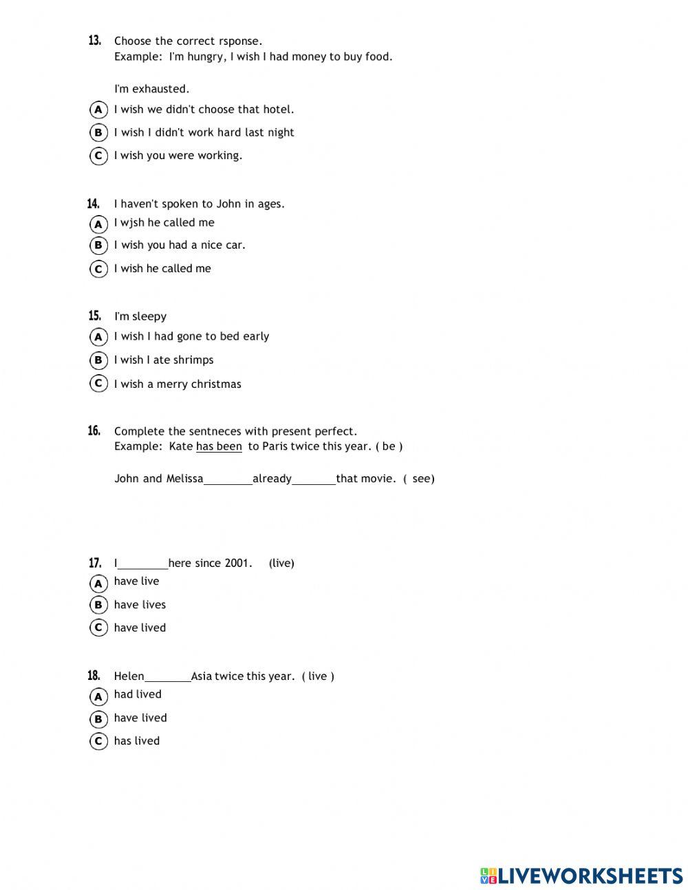 QUIZ UNIT 9 & 10 Purple Bk