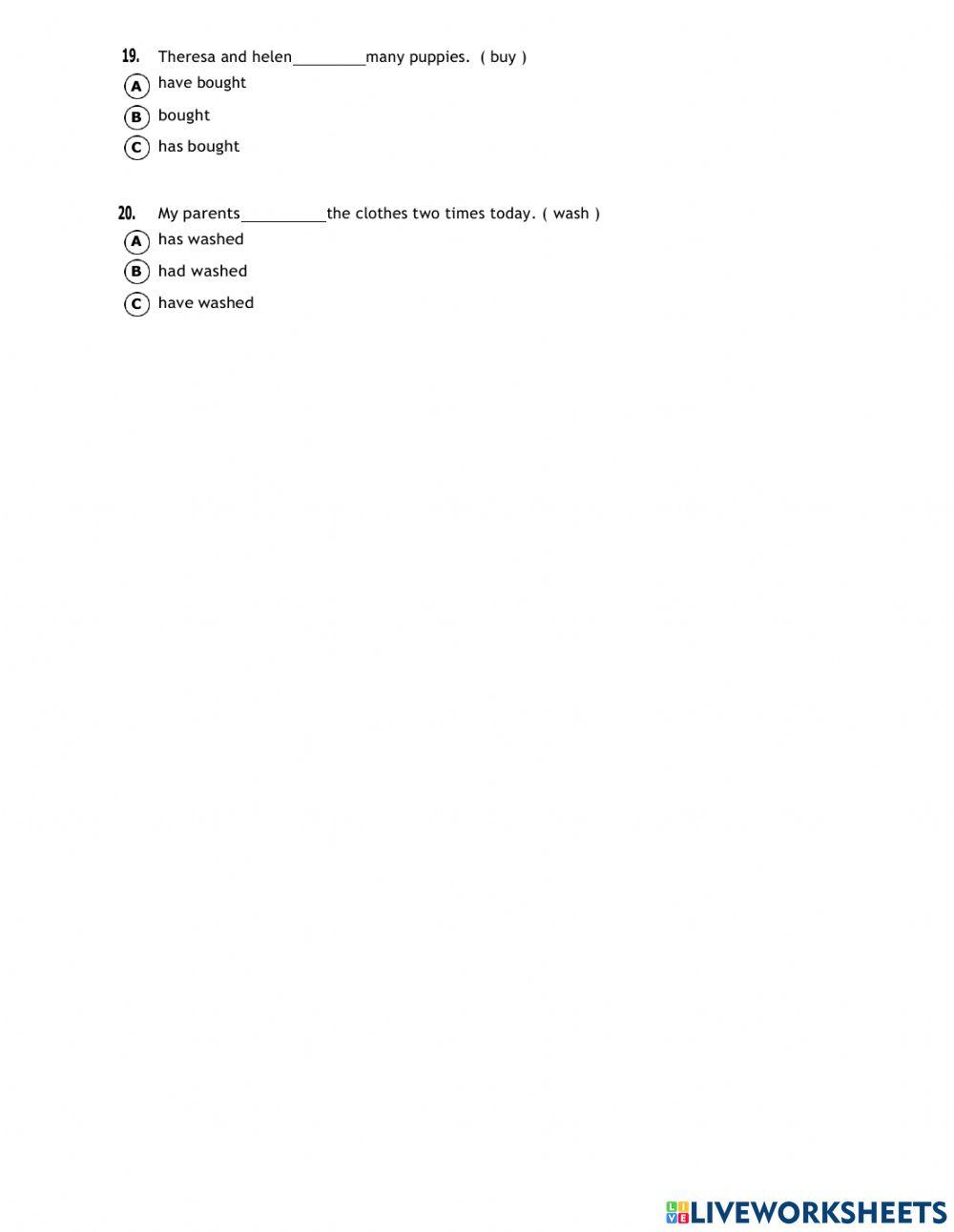 QUIZ UNIT 9 & 10 Purple Bk