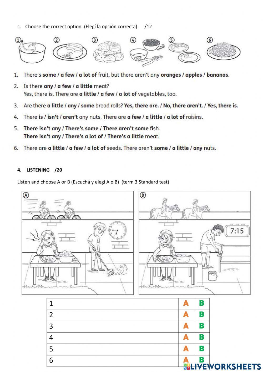 End of year test kids 4 2021