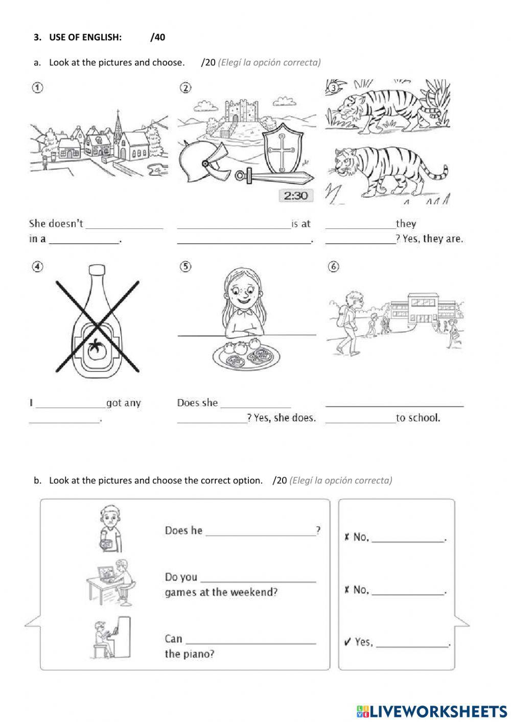 End of year test kids 3 2021