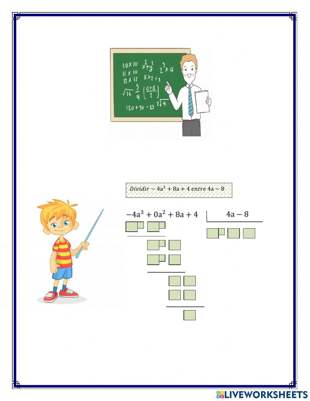 Division de polinomios